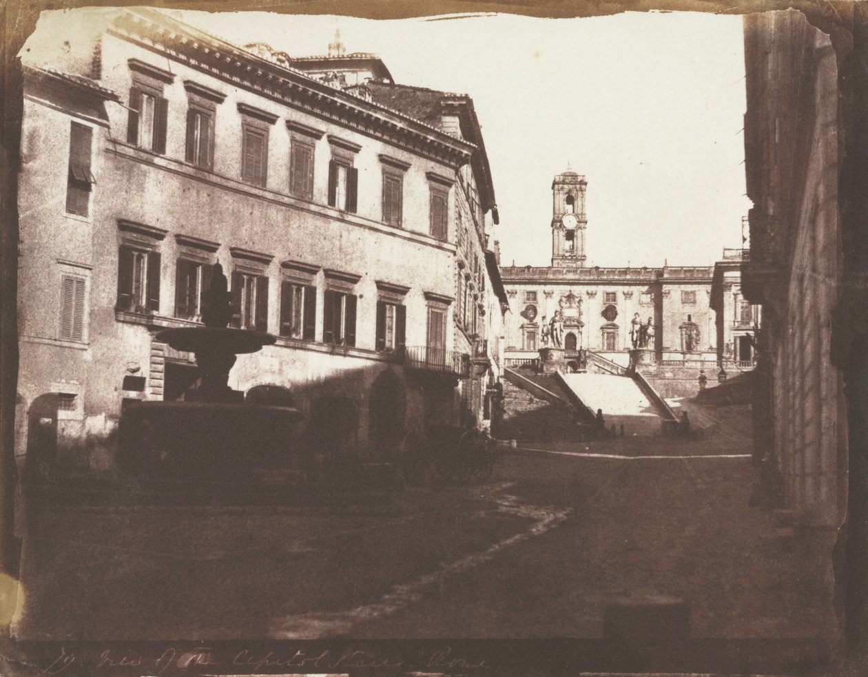 Vue des escaliers du Capitole, Rome, 1846 - Calvert Richard Jones