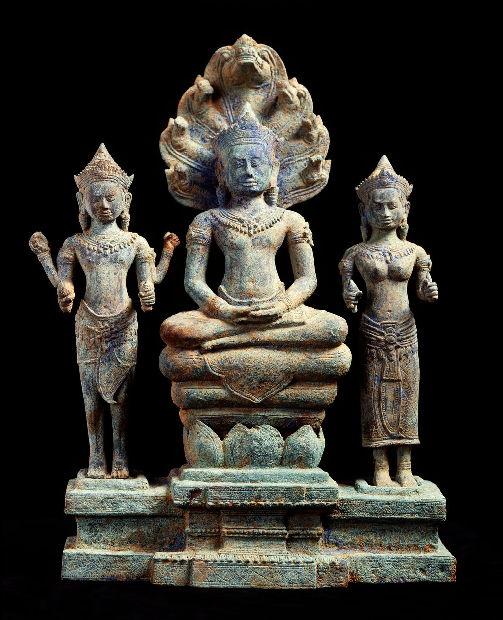 Bouddha et Avalokitesvaras - Cambodian School