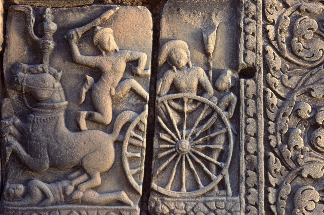 Sculpture sur pierre - Cambodian School