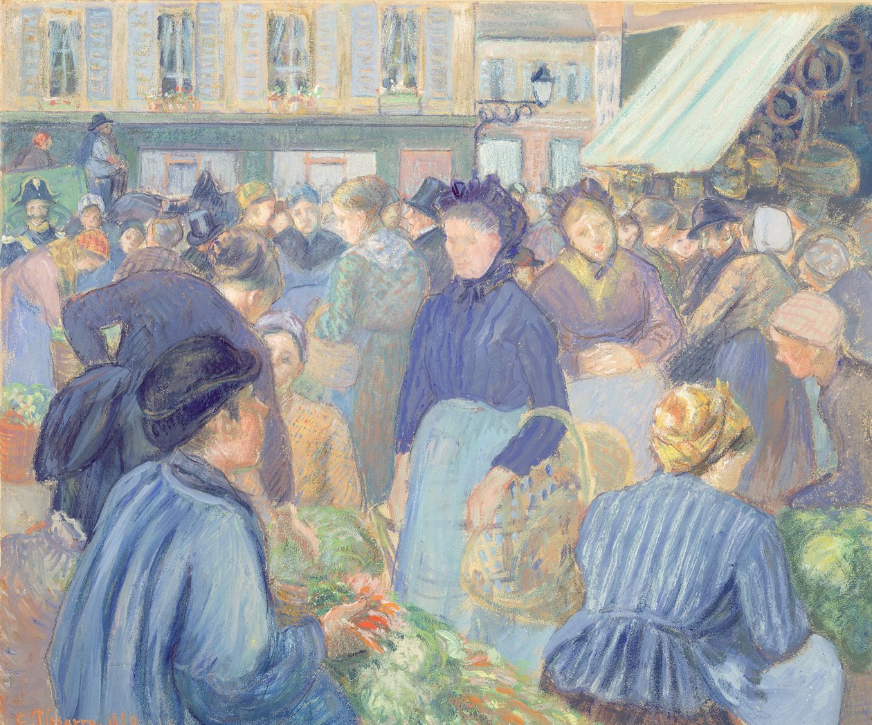 Le Marché de Gisors - Camille Jacob Pissarro
