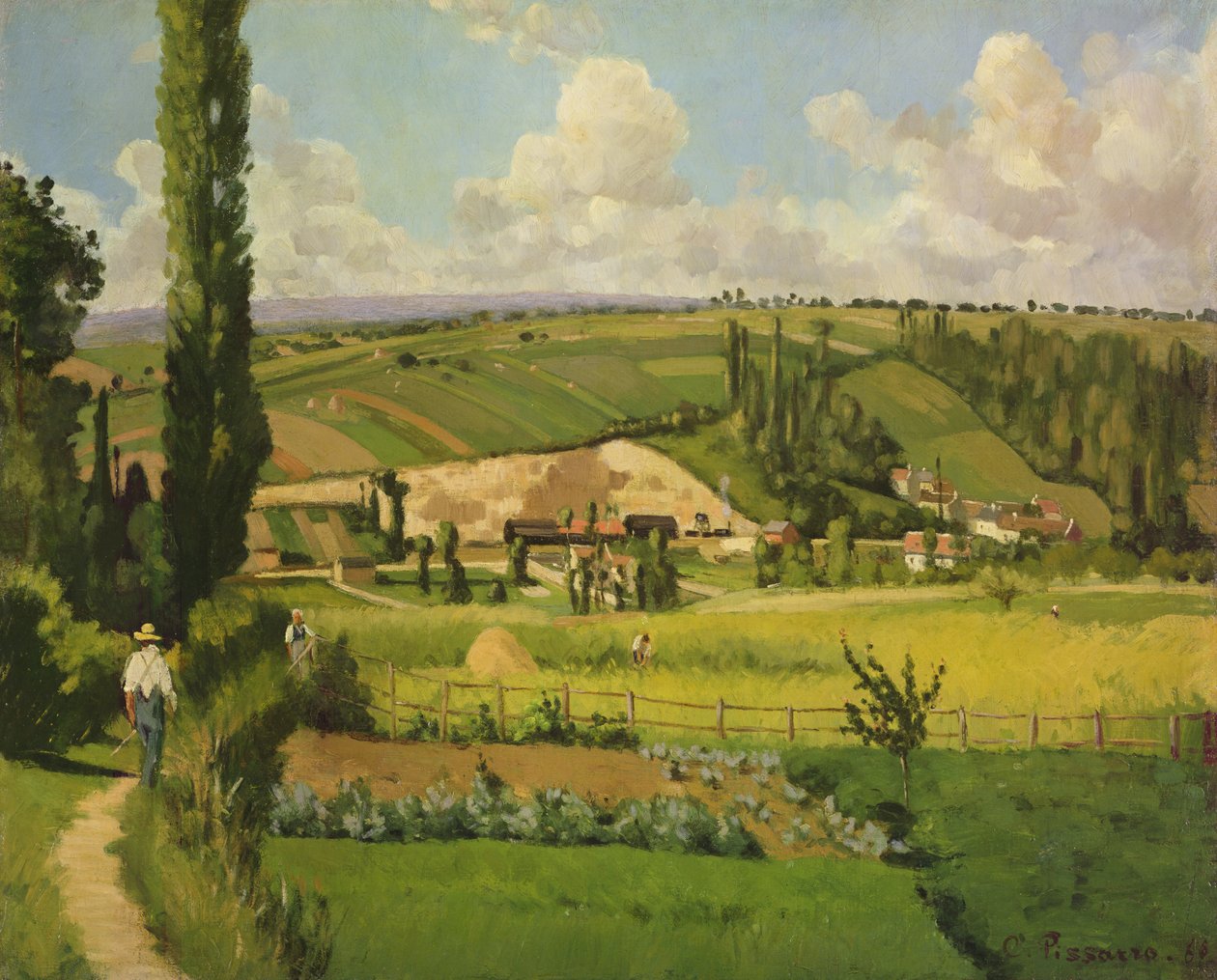 Paysage aux Pâtis, Pontoise - Camille Jacob Pissarro