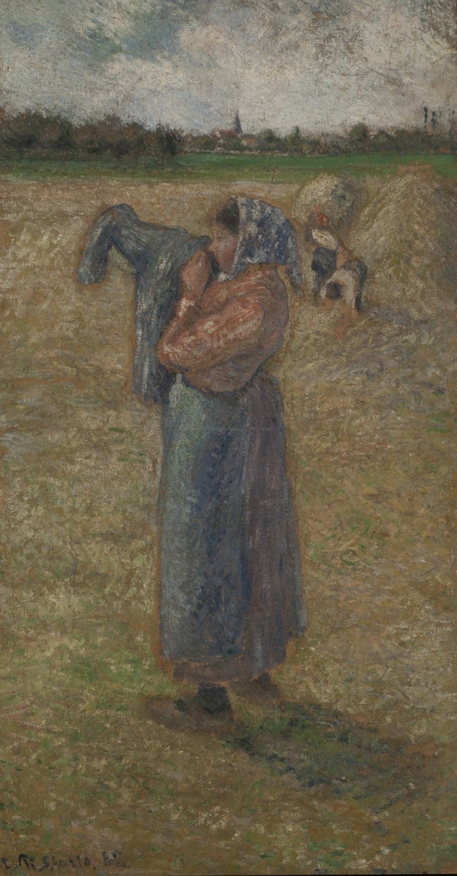 Paysanne dans un champ - Camille Jacob Pissarro