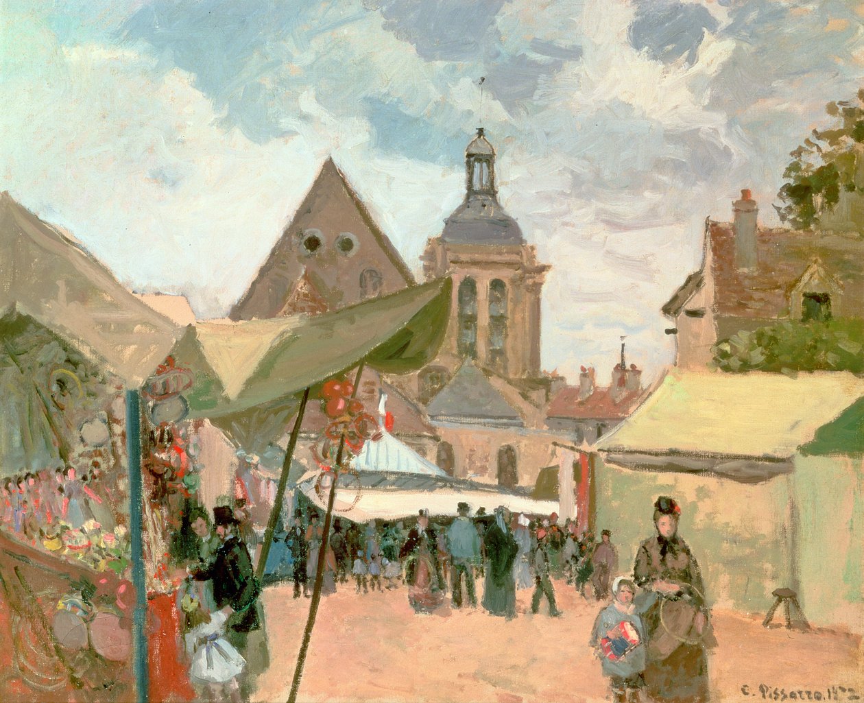Fête de septembre, Pontoise, 1872 - Camille Jacob Pissarro