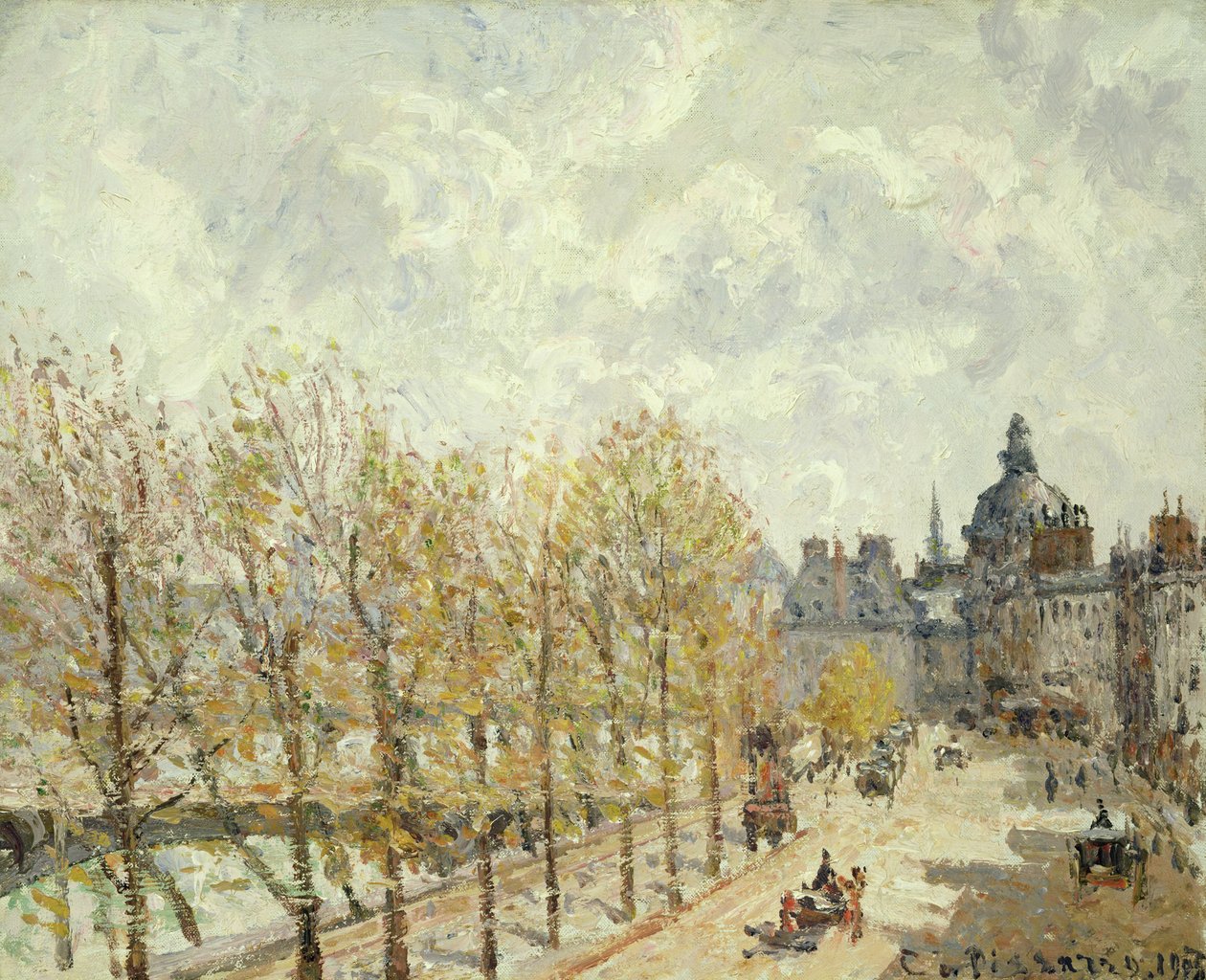 Le quai Malaquais le matin, temps ensoleillé - Camille Jacob Pissarro