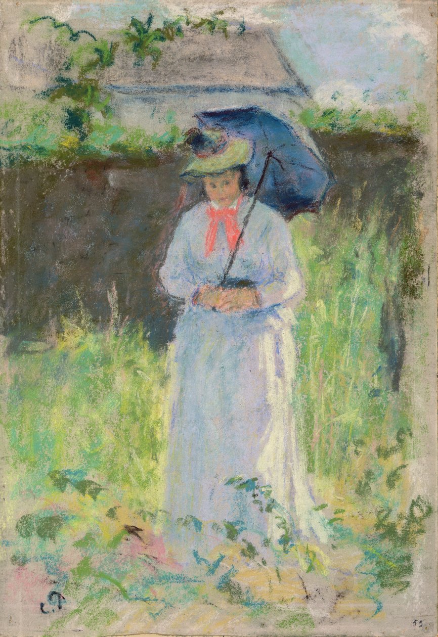 Femme avec une ombrelle - Camille Jacob Pissarro