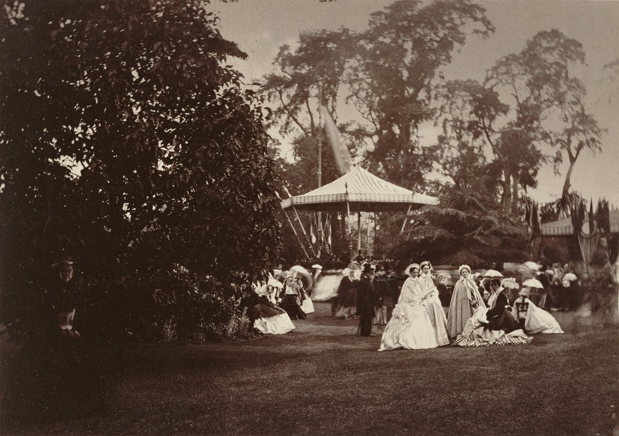 Vue des jardins pendant la fête champêtre à Orleans House, Londres - Camille Silvy