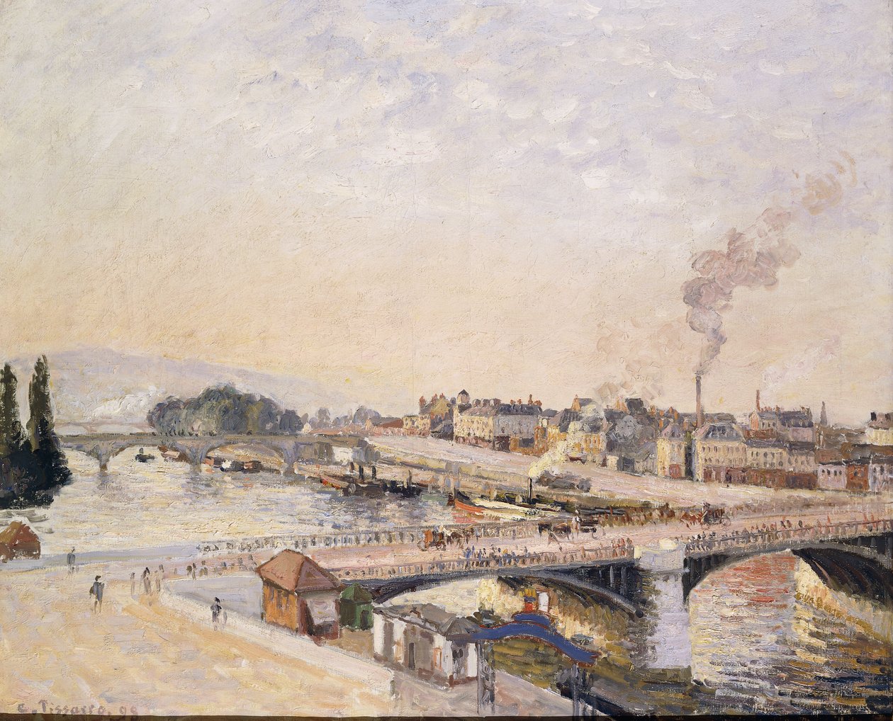 Lever du soleil à Rouen - Camille Jacob Pissarro