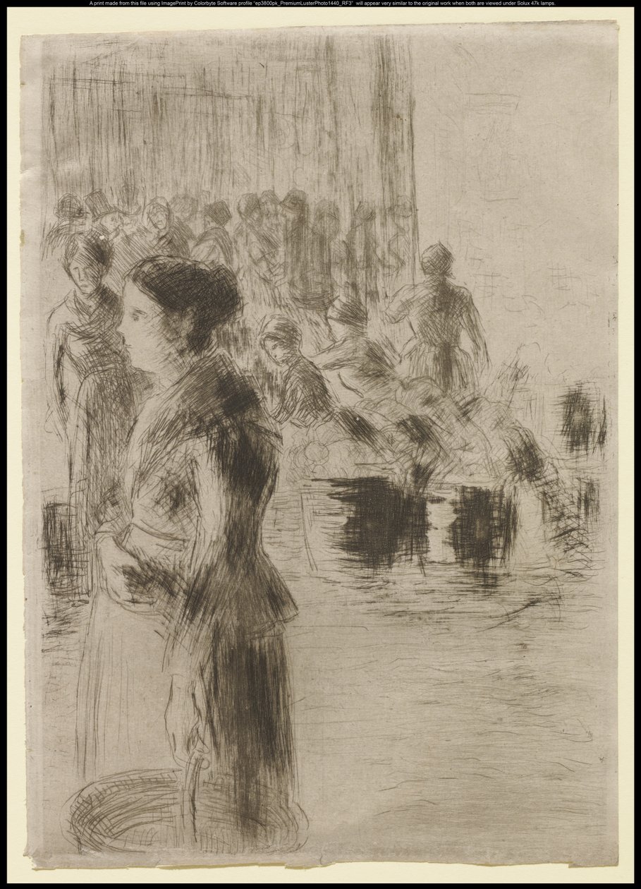 La Servante faisant le marché - Camille Jacob Pissarro