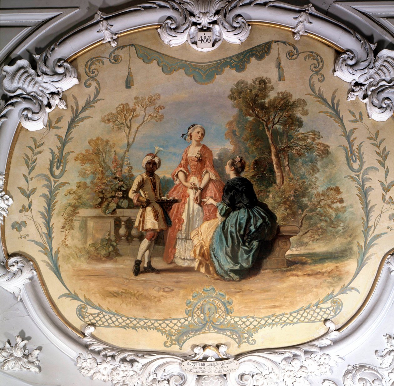 Dégustateur dans le parc de Chantilly - Camille Joseph Etienne Roqueplan
