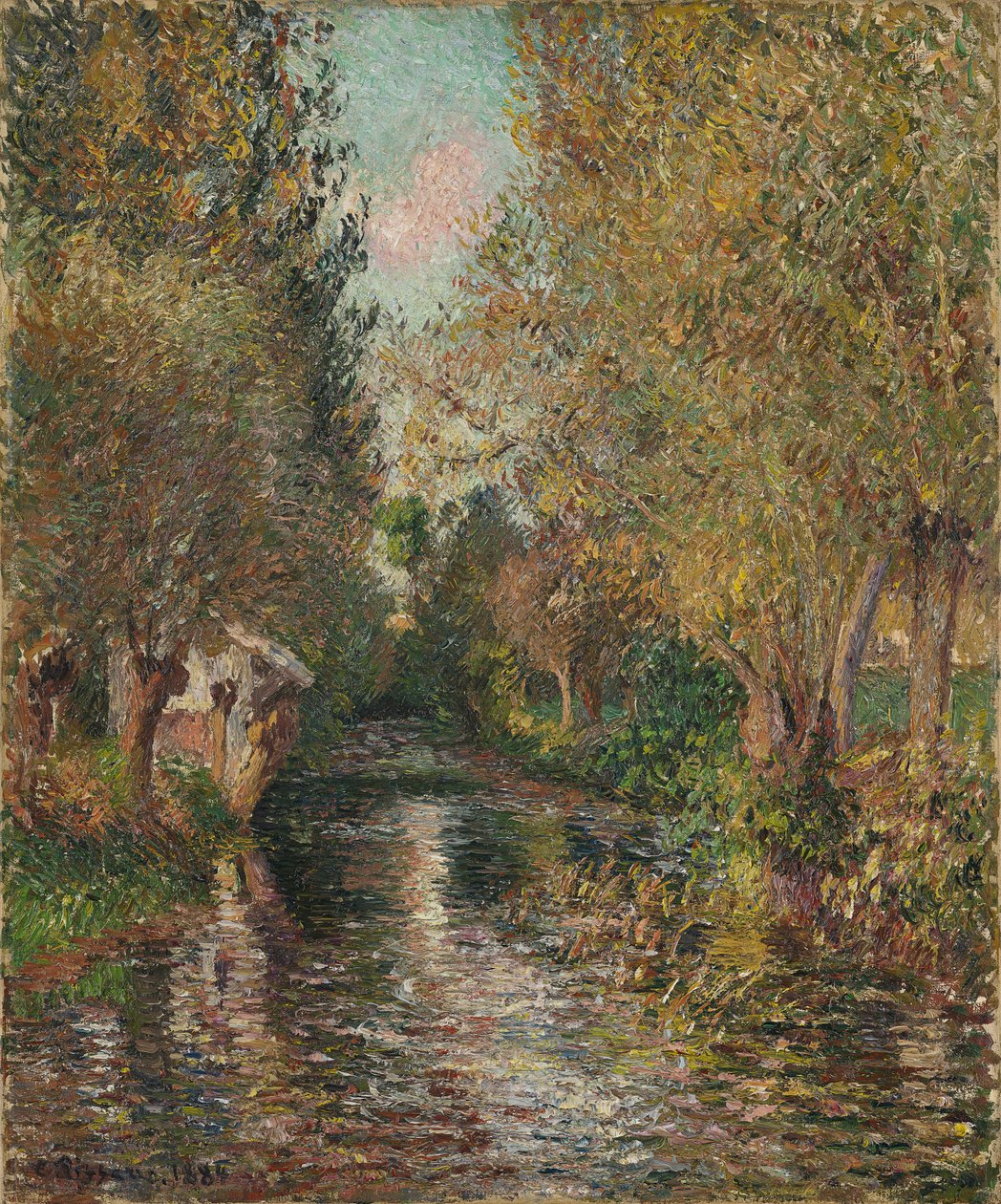 Le lavoir de Bazincourt - Camille Pissarro