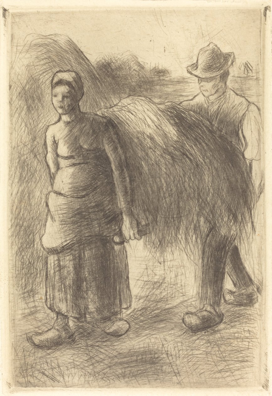Paysans portant du foin, 1900 - Camille Pissarro