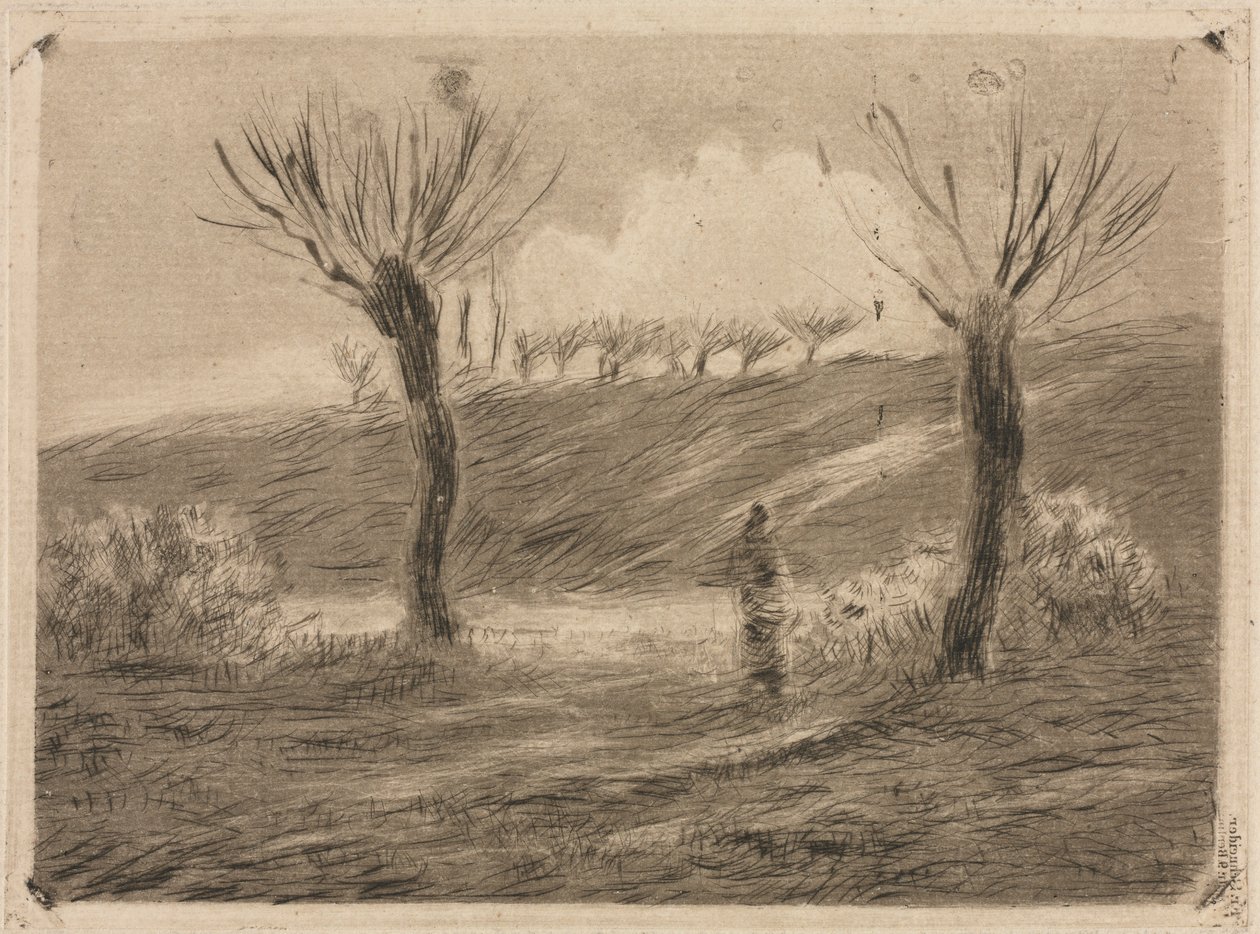 Coucher de soleil - Camille Pissarro