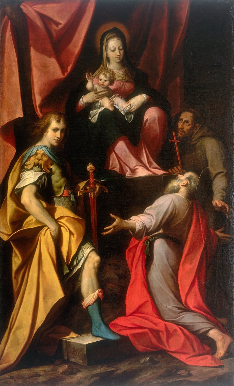 Madone avec Enfant et Saints Vitale et Jérôme, œuvre de Camillo Procaccini, conservée à la Galleria Estense à Modène - Camillo Procaccini