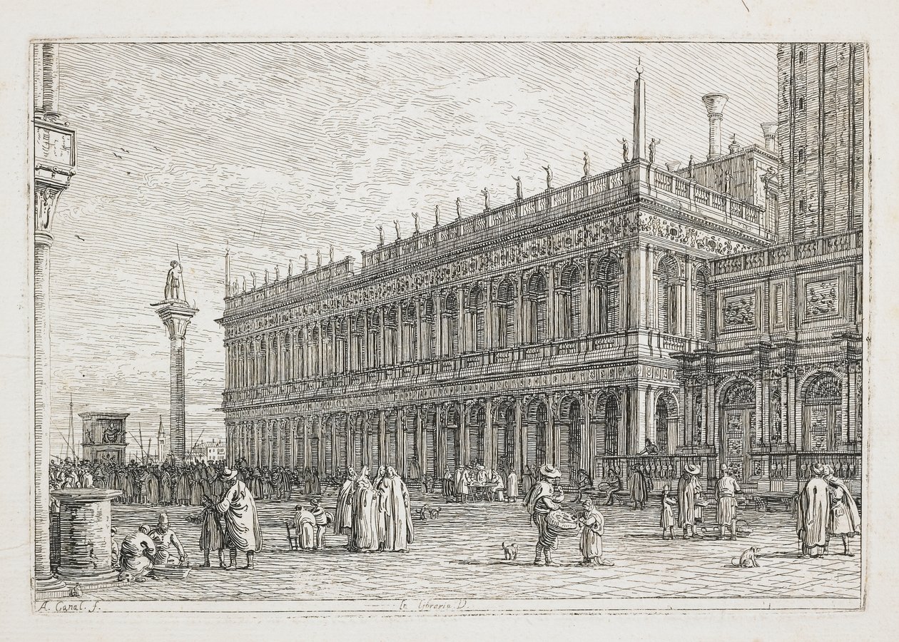 La Libreria, planche de Vedute, altre presse da i loughi, altre ideate, 1740-1745 - Giovanni Antonio Canal