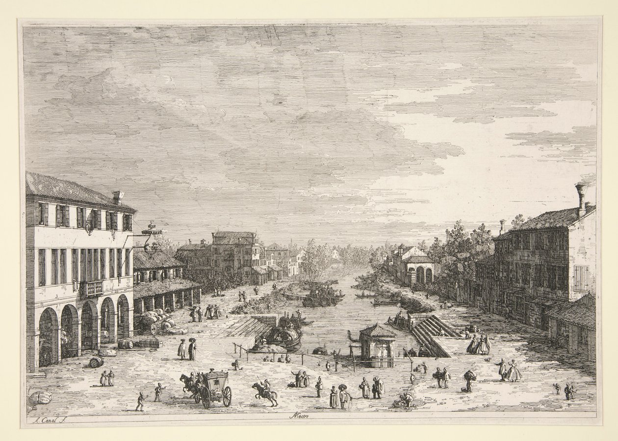 Mestre, de la série Vues - Canaletto (Giovanni Antonio Canal)