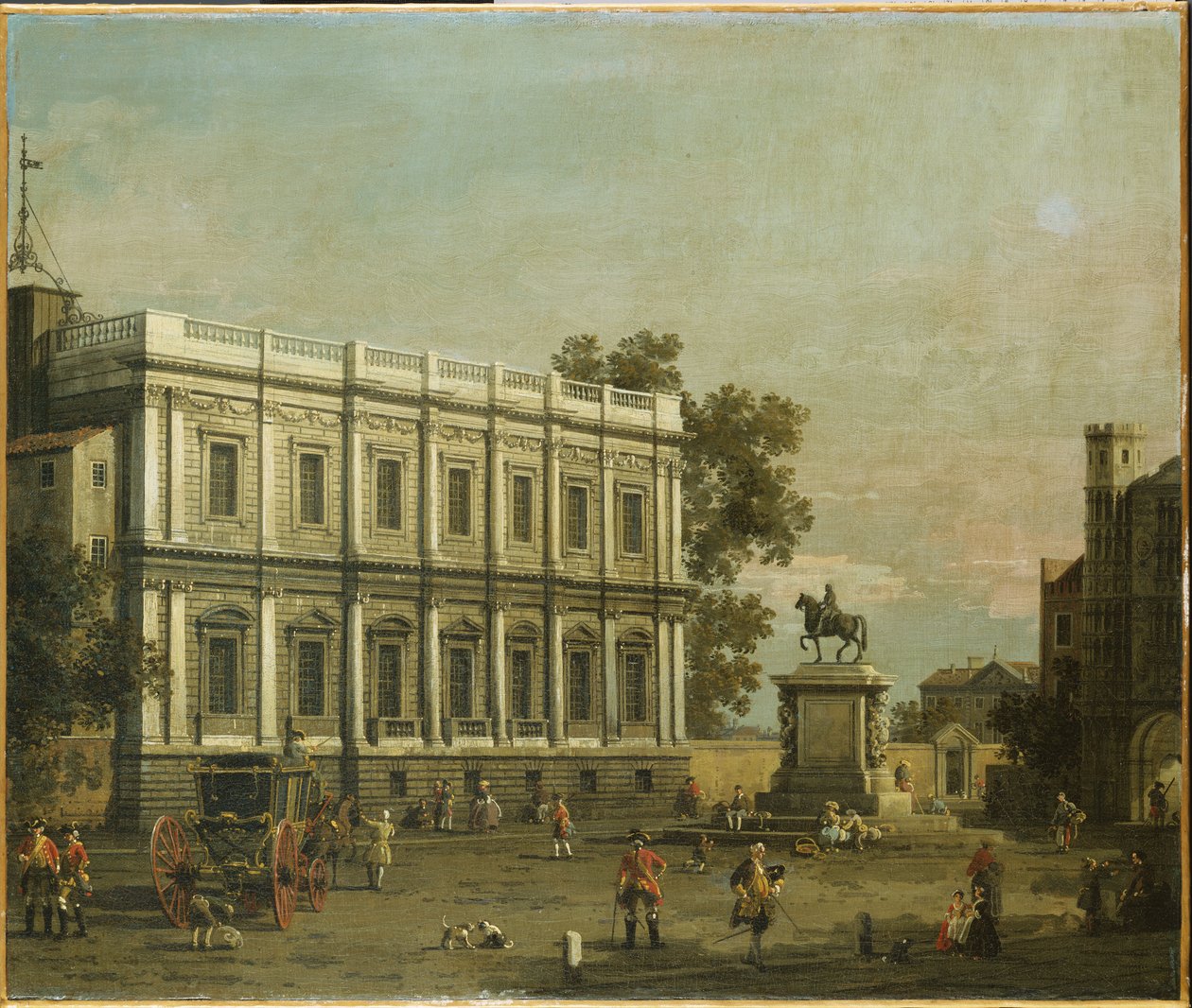 Un caprice de bâtiments à Whitehall, c.1754 - Giovanni Antonio Canal