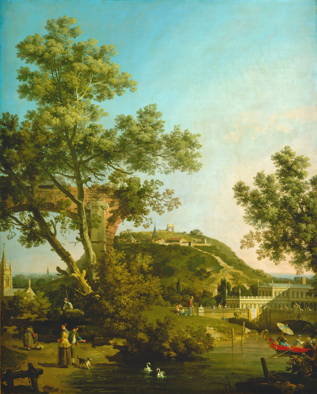 Caprice de paysage anglais avec un palais - Canaletto