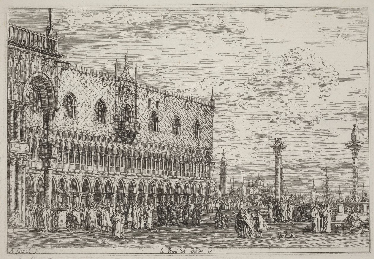 La Piera del Bando. V. - Canaletto