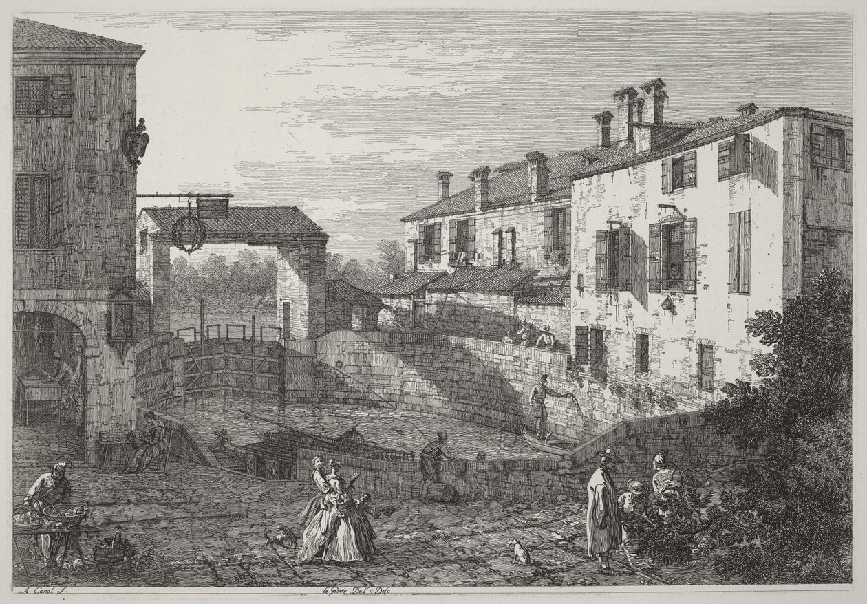 Les portes de Dolo - Canaletto