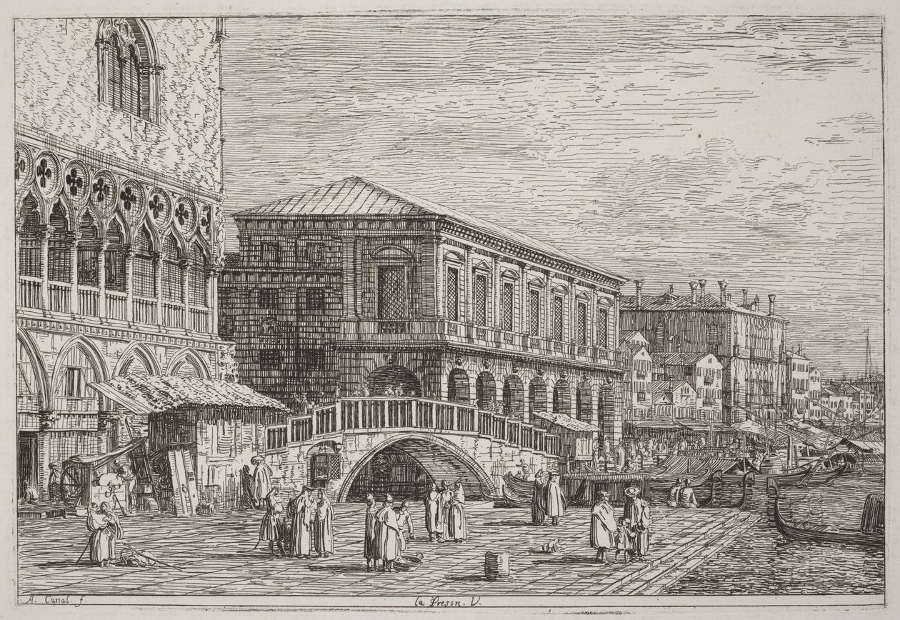La prison. V. [en bas à gauche] - Canaletto