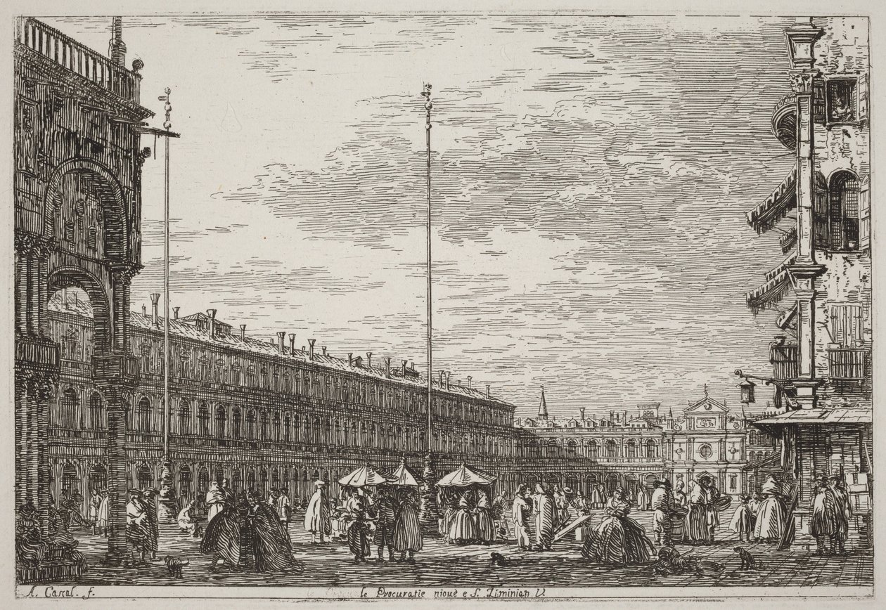 Les Procuratie Nuove et San Geminiano V. [en haut à droite] - Canaletto