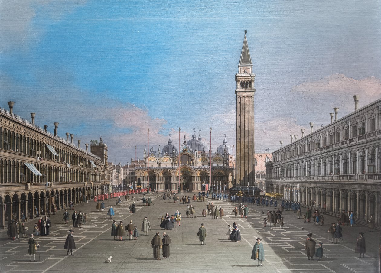 Place Saint-Marc avec la basilique, Venise - Canaletto