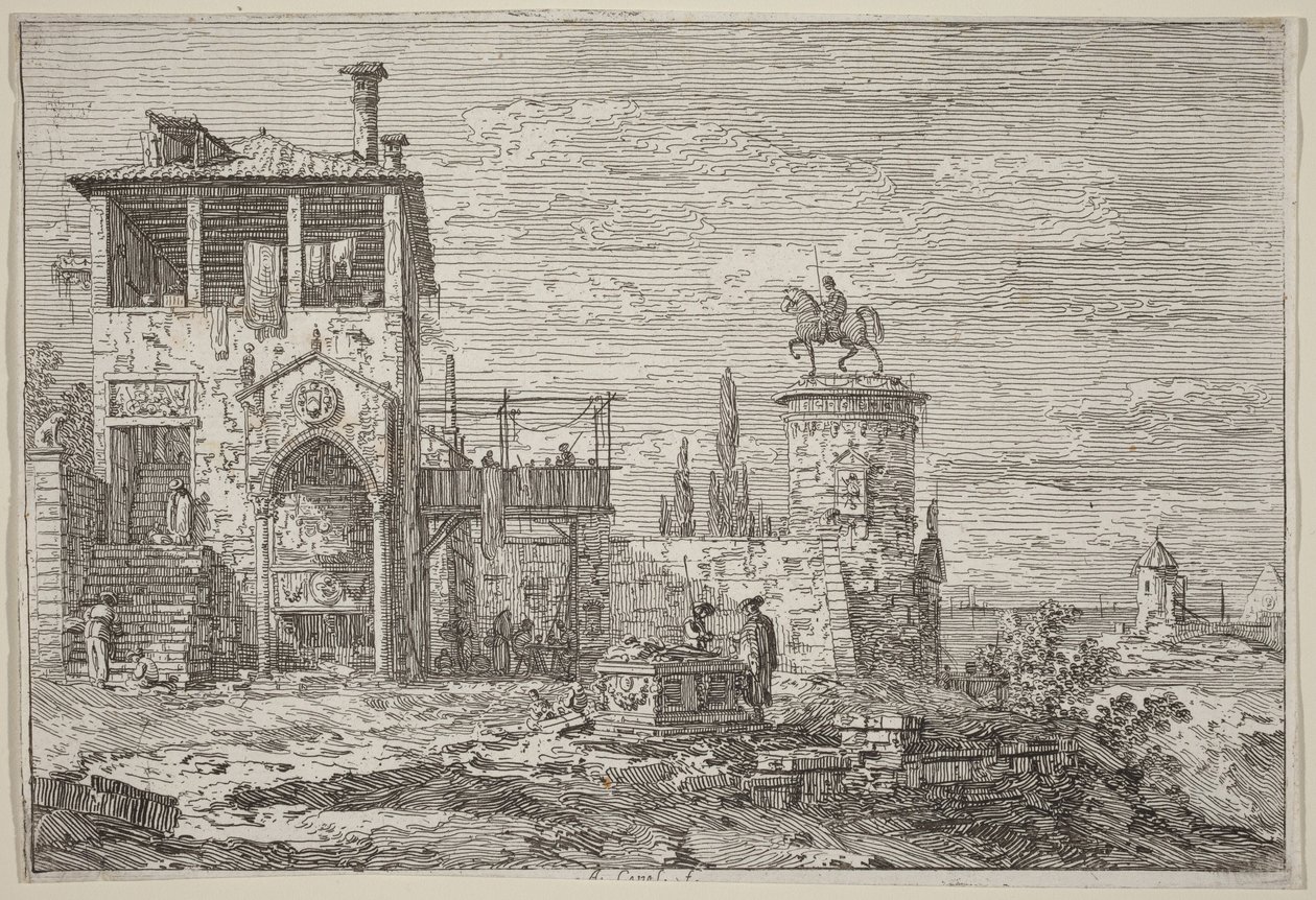 Le monument équestre - Canaletto