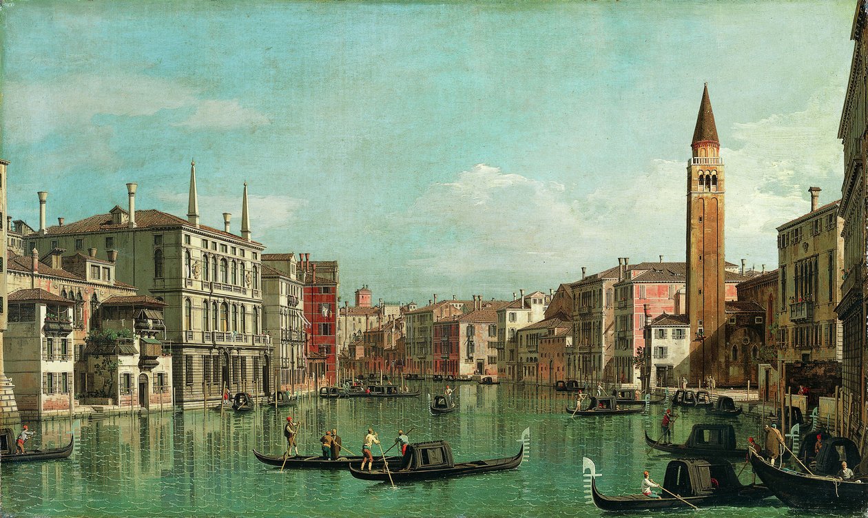 Le Grand Canal, Venise, regardant vers le sud-est, avec le Campo della Carità à droite, 1730s - Giovanni Antonio Canal