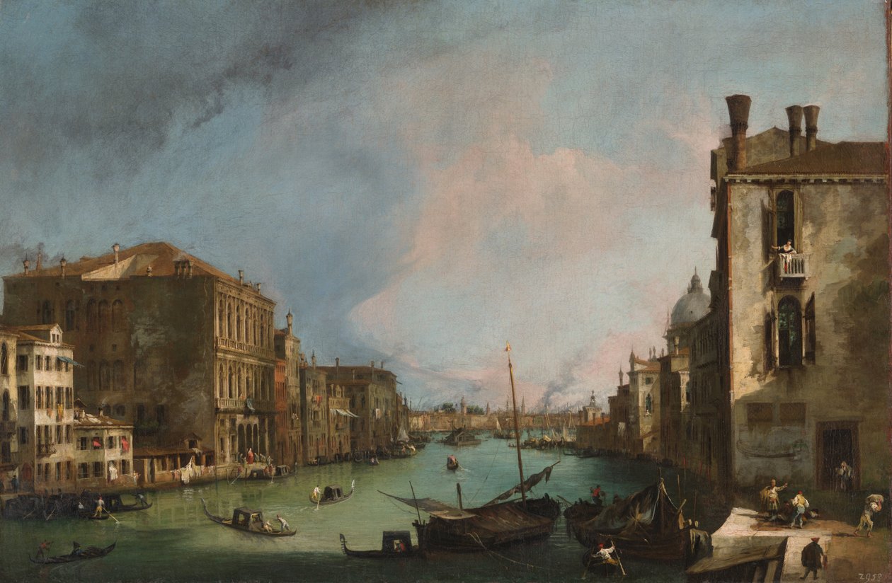Le Grand Canal à Venise avec le pont du Rialto - Canaletto
