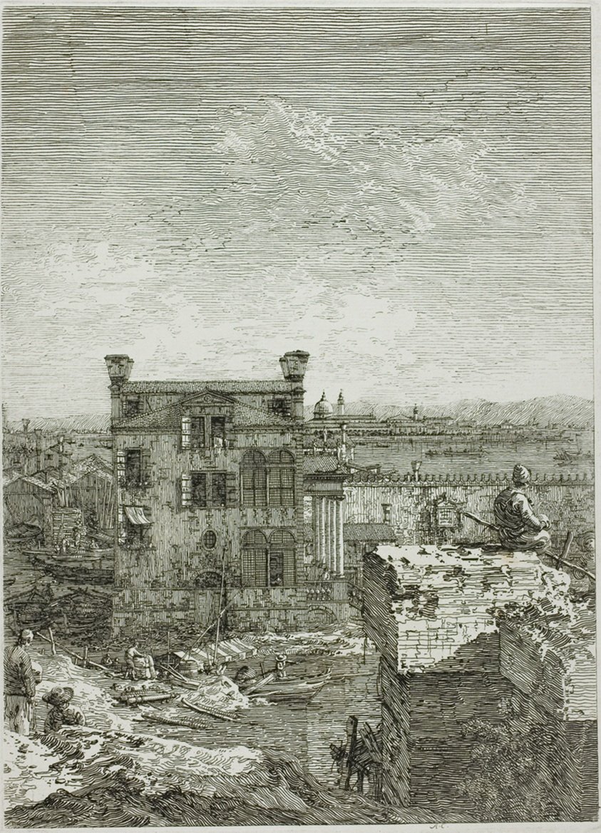 La Maison avec le péristyle, de Vedute - Canaletto