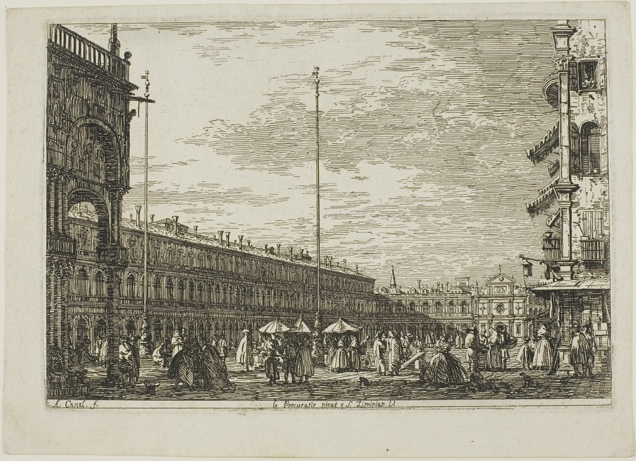 Le Procuratie niove et S. Ziminian V., de Vedute - Canaletto