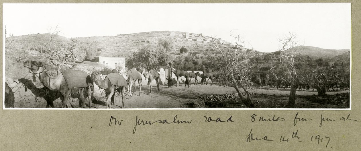 Sur la route de Jérusalem, à 8 miles de Jérusalem, 14 décembre 1917 - Capt. Arthur Rhodes