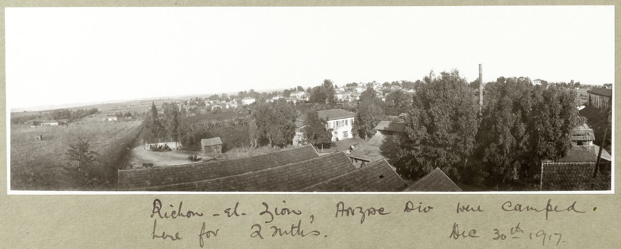 Richon-el-Zion, 30 décembre 1917 - Capt. Arthur Rhodes
