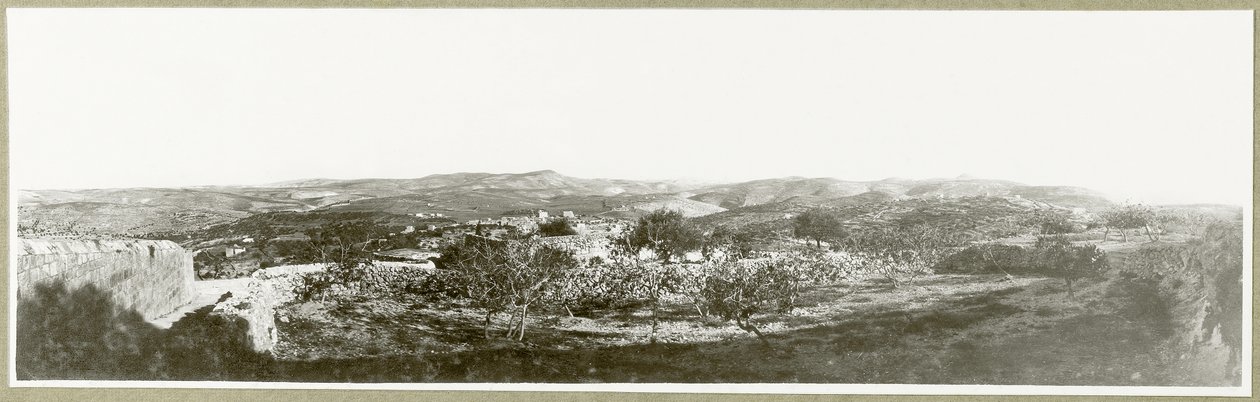 Bethléem : vue sud avec Hérodion au loin, 1917 - Capt. Arthur Rhodes