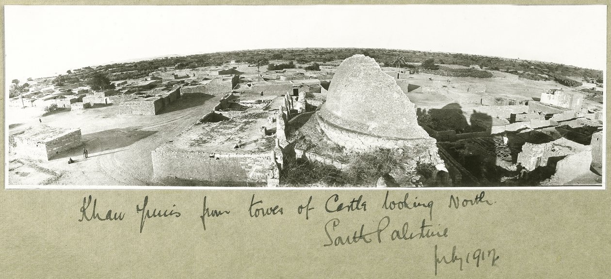 Khan Yunis depuis la tour du château, sud de la Palestine, juillet 1917 - Capt. Arthur Rhodes