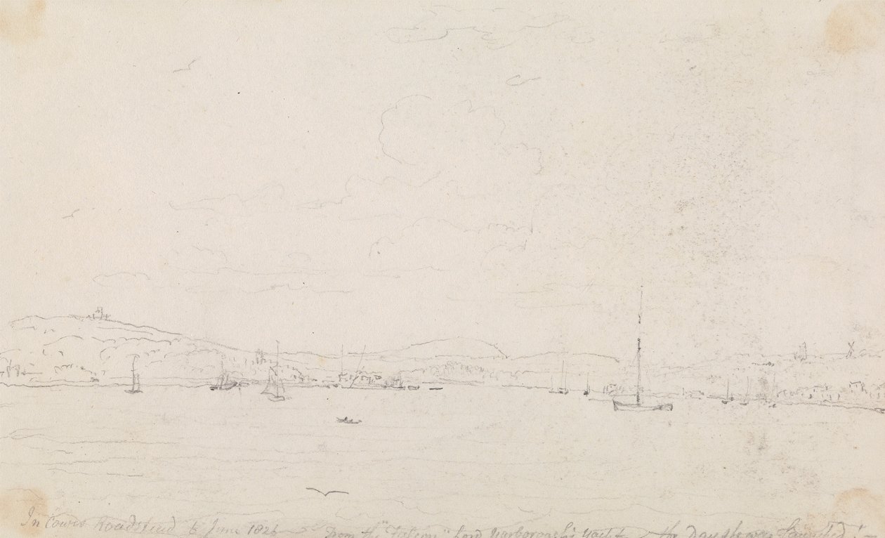 Dans la rade de Cowes, 6 juin 1826, depuis le 