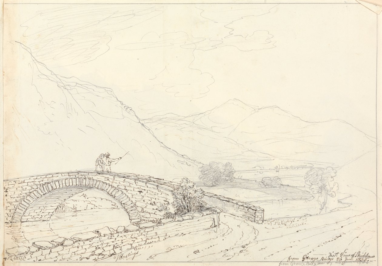 La pierre de Bowder, mâchoires de Borrowdale, samedi 27 juin 1835 - Capt. Thomas Hastings