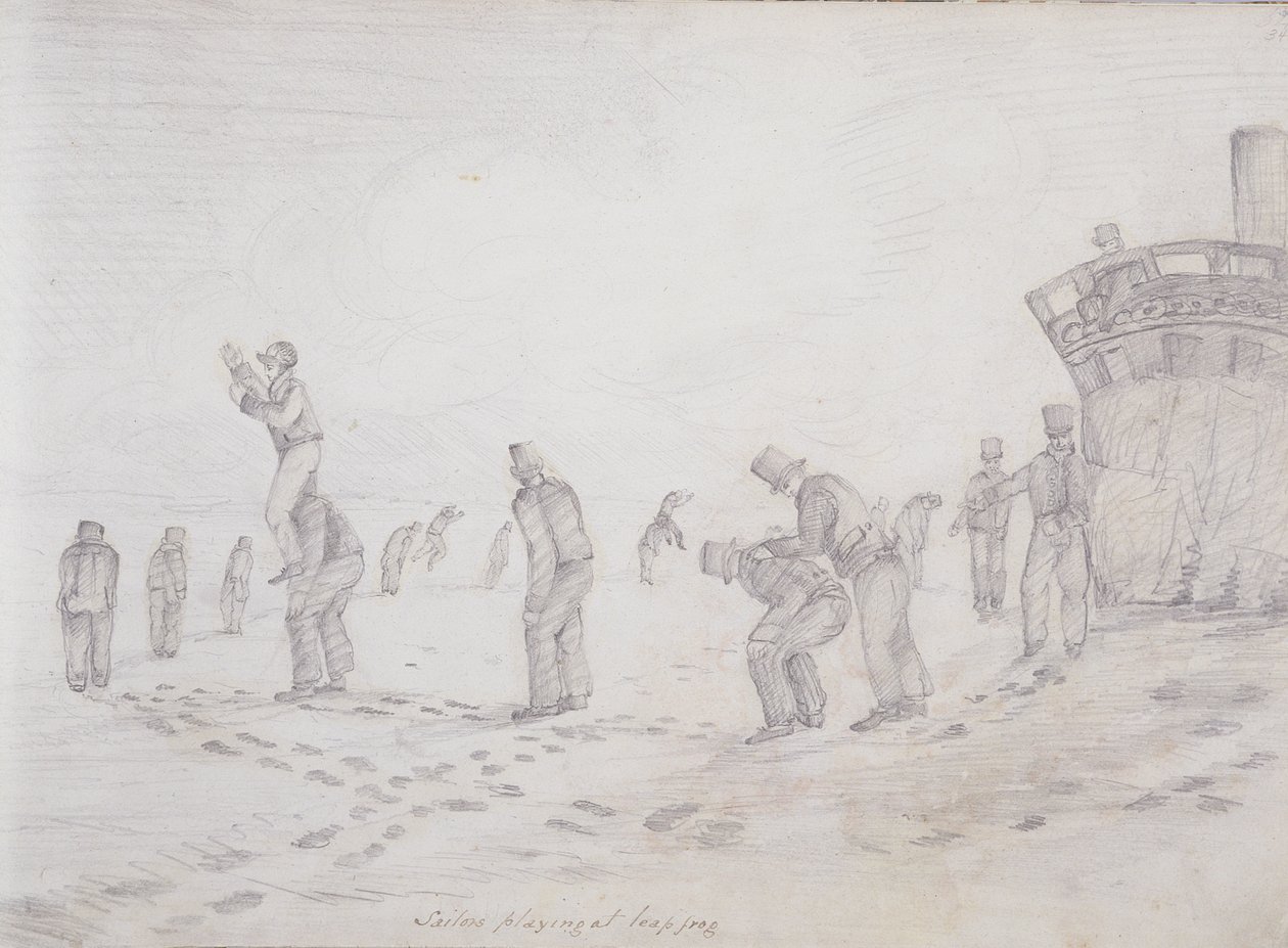 Marins jouant à saute-mouton, de 