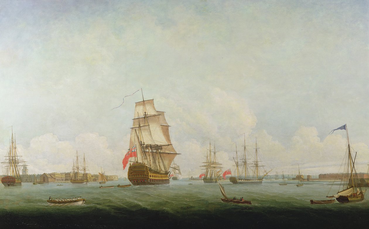 Victoire quittant Portsmouth - Captain William Elliott
