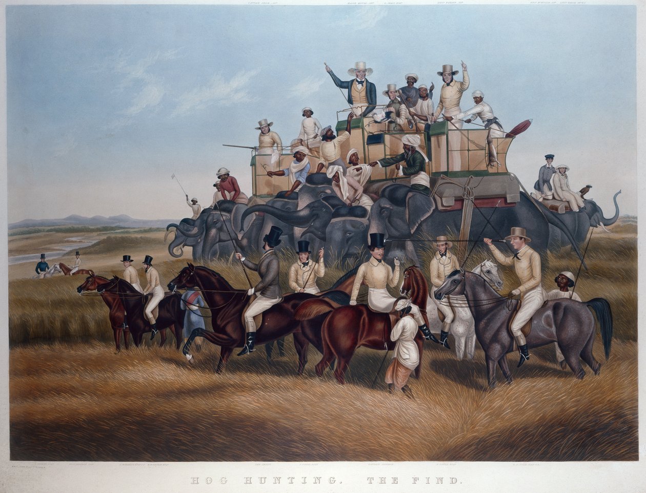 Chasse au sanglier : La découverte, gravé et publié par Messrs Fores - Captain John (after) Platt