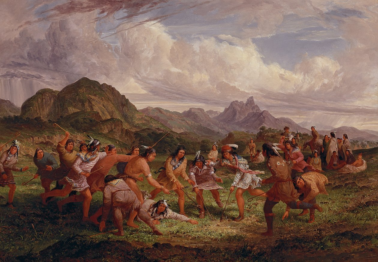 Jeu de balle chez les Indiens Sioux, 1851 - Captain Seth Eastman