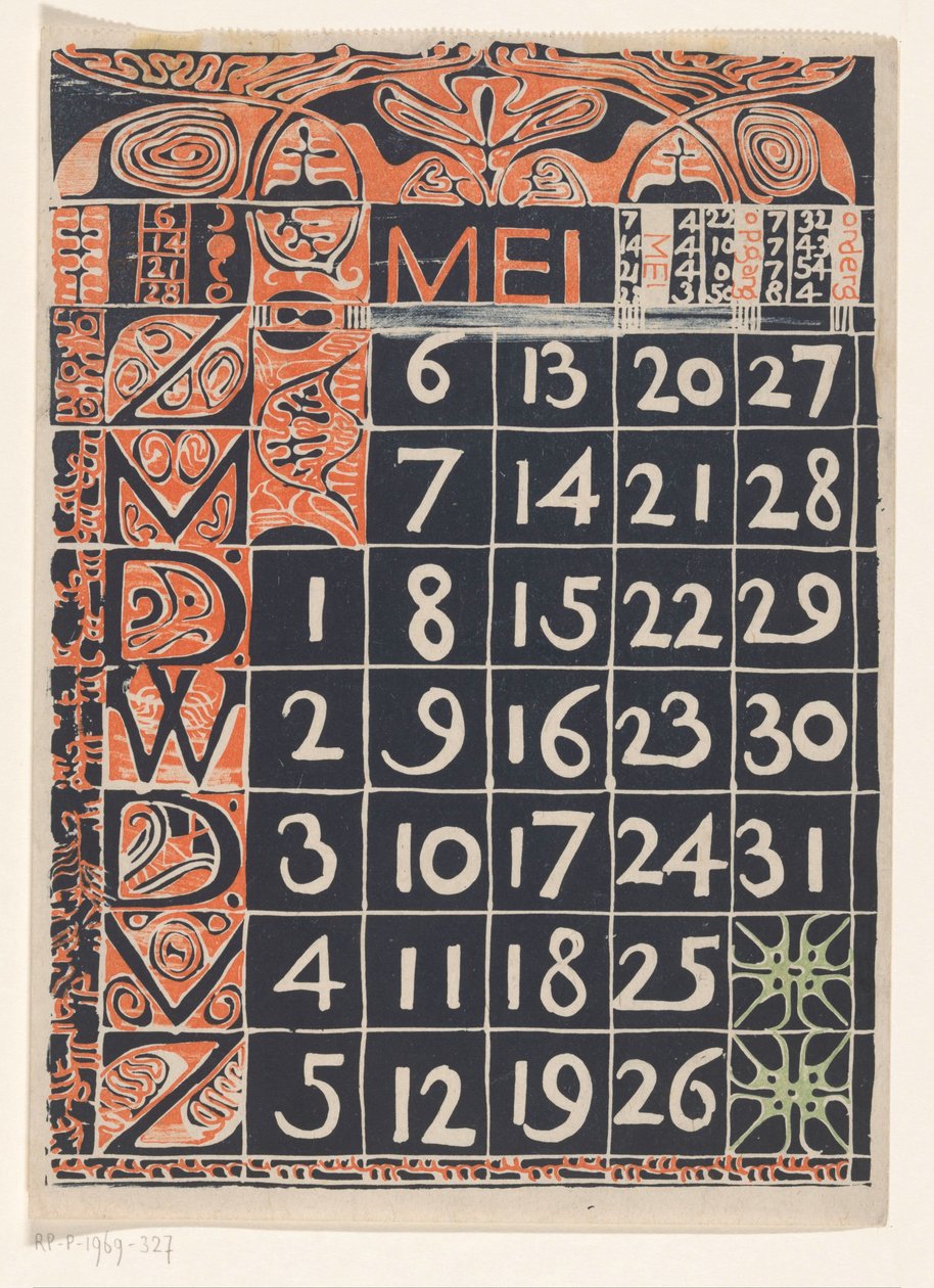 Kalenderblatt Mai 1900 - Carel Adolph Lion Cachet