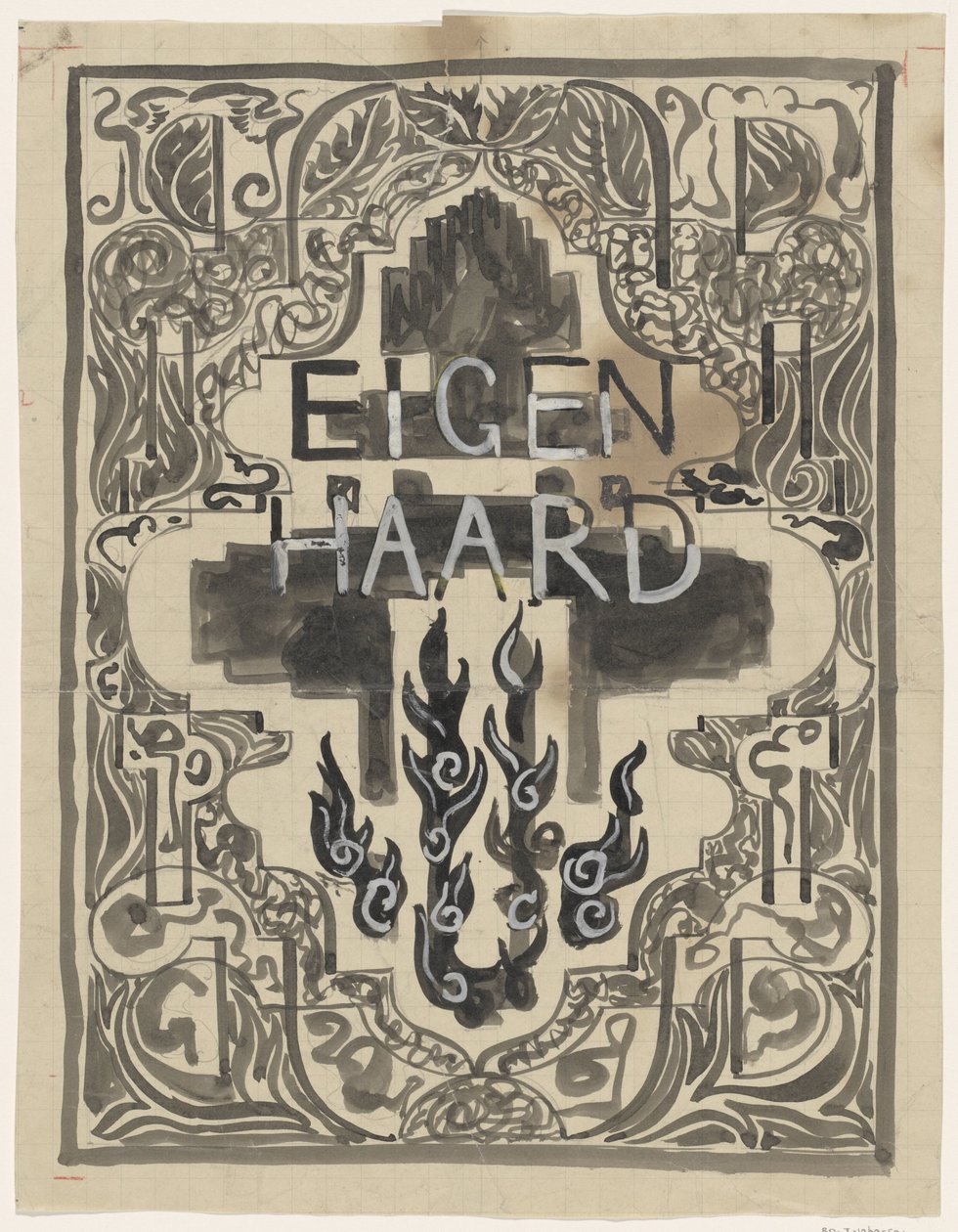 Conception pour la couverture de Eigen Haard - Carel Adolph Lion Cachet