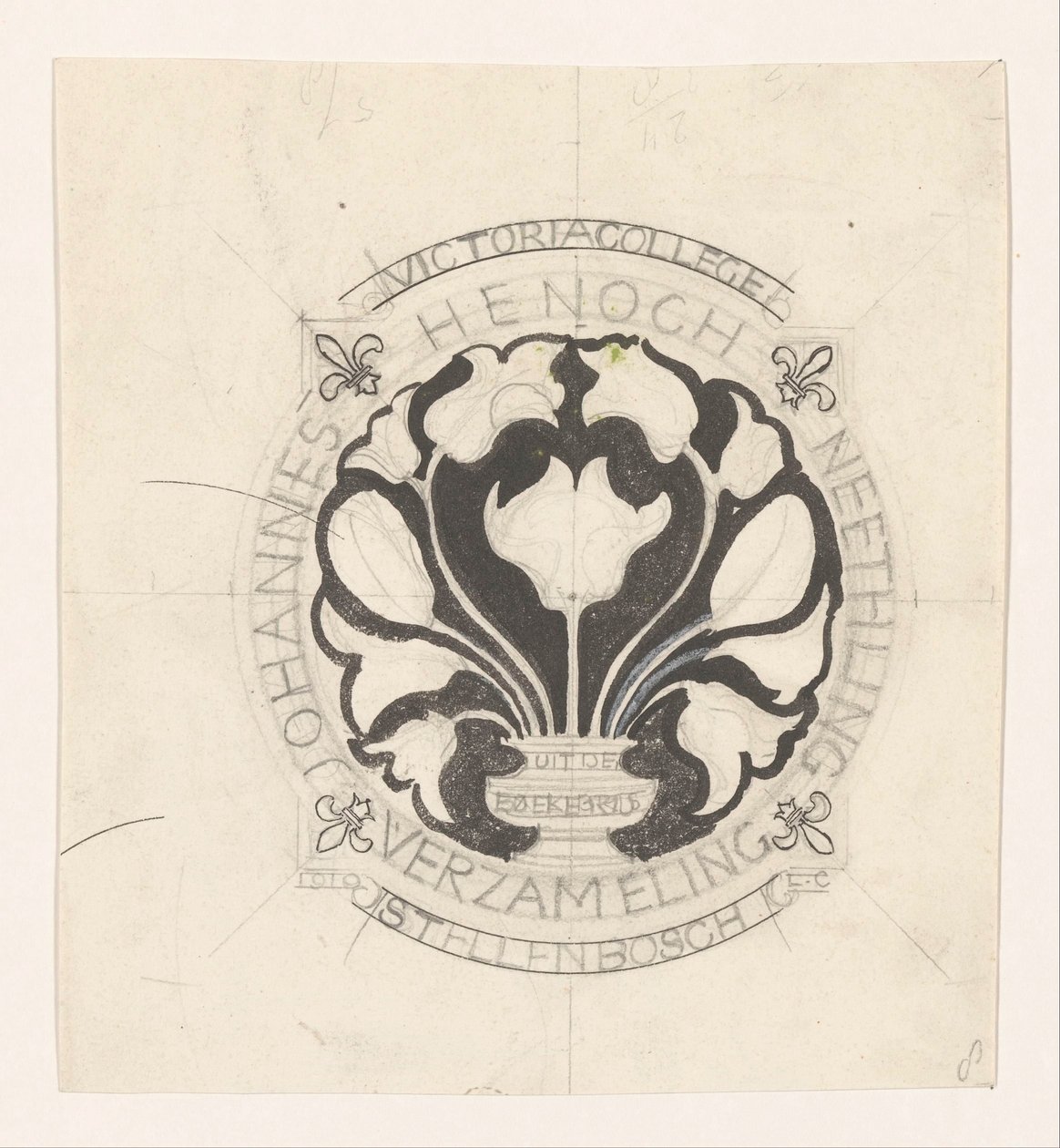 Projet pour un ex-libris de Johannes Henoch Neethling - Carel Adolph Lion Cachet