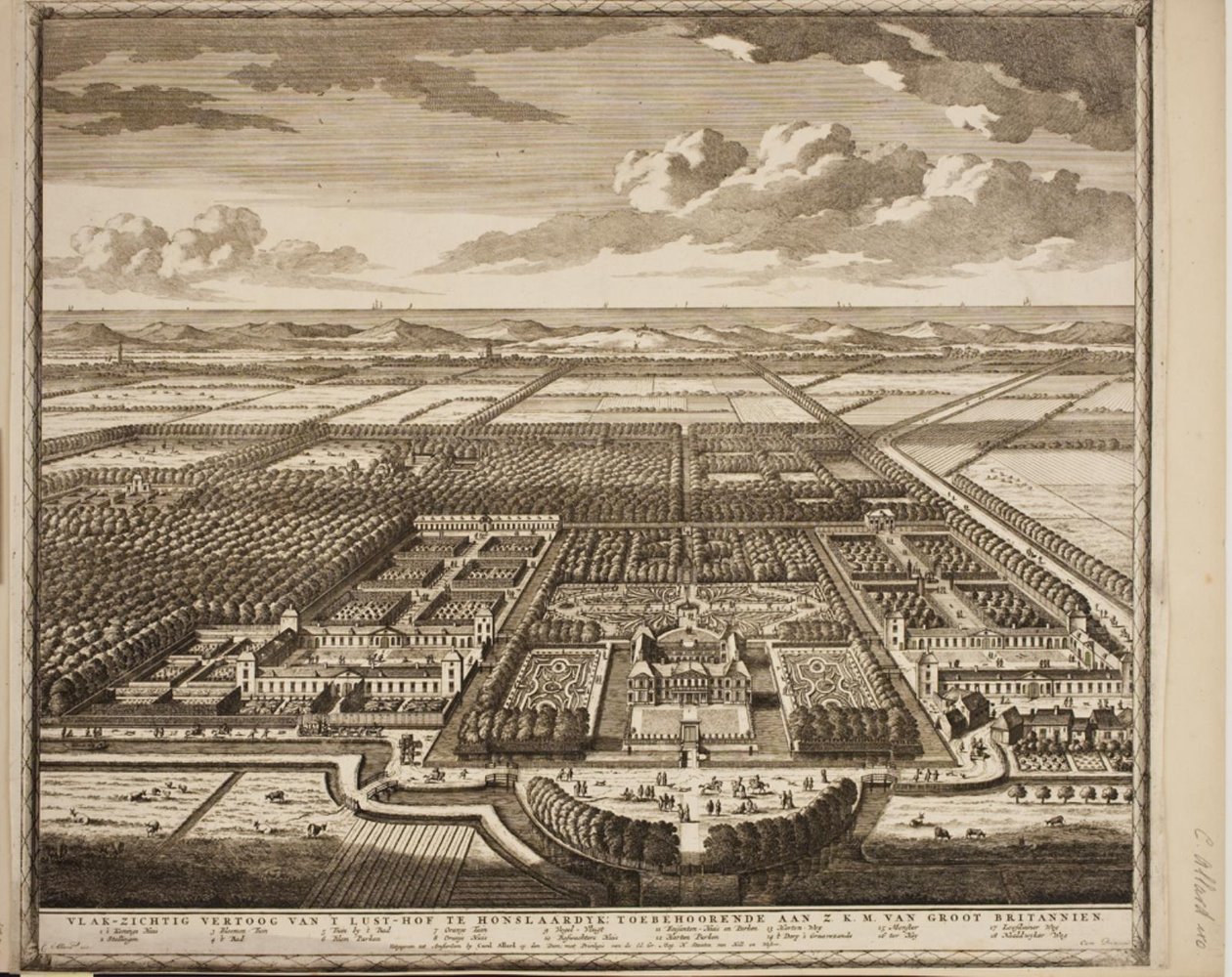 Château de plaisance de Frederik Henrik à Hornslaardyck près de Gravesand - Carel Allard