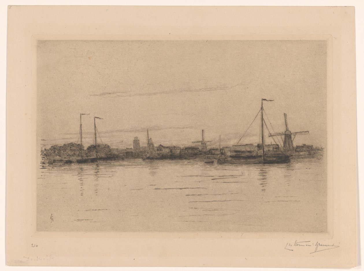 Vue de Dordrecht - Carel Nicolaas Storm van 
