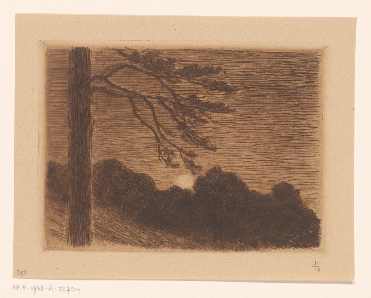 Paysage avec lune montante - Carel Nicolaas Storm van 