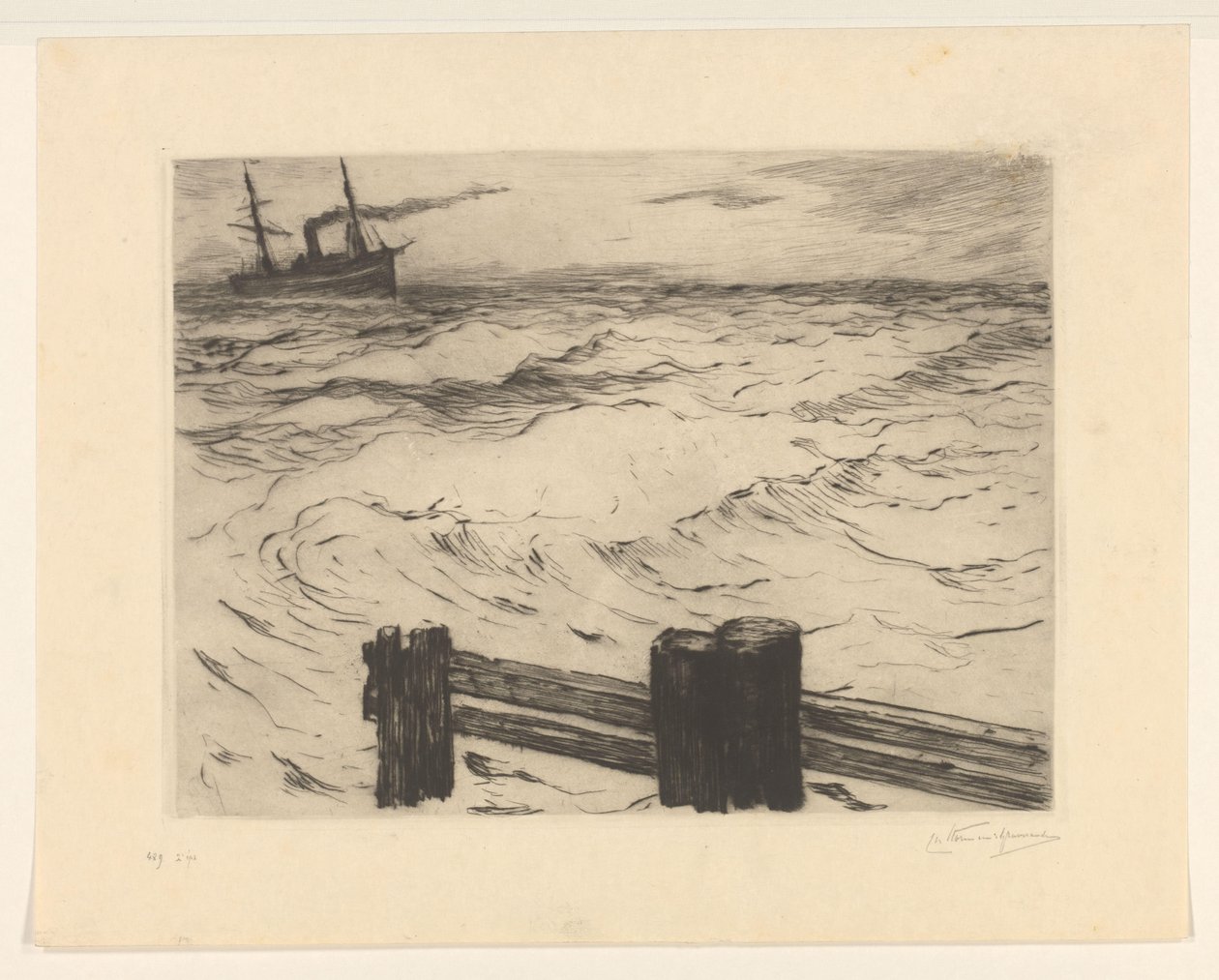 Paquebot en mer - Carel Nicolaas Storm van 