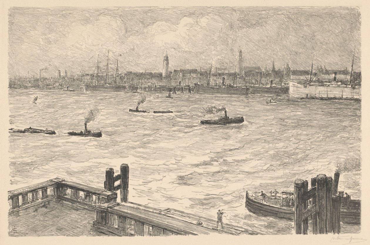 Port à Hambourg - Carel Nicolaas Storm van 