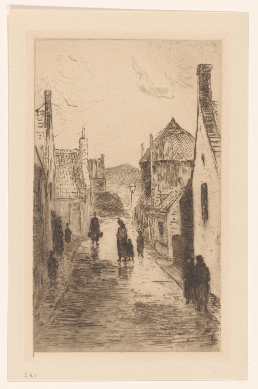 Vue de rue à Katwijk - Carel Nicolaas Storm van 